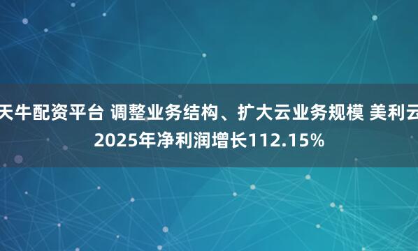 天牛配资平台 调整业务结构、扩大云业务规模 美利云2025年净利润增长112.15%