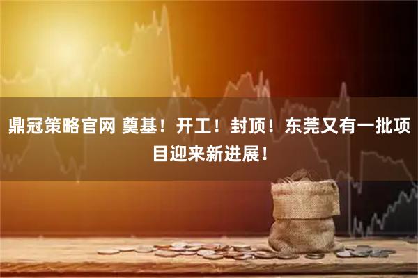 鼎冠策略官网 奠基！开工！封顶！东莞又有一批项目迎来新进展！